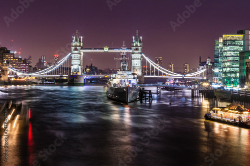 Tower bridge at night  London  United Kingdom