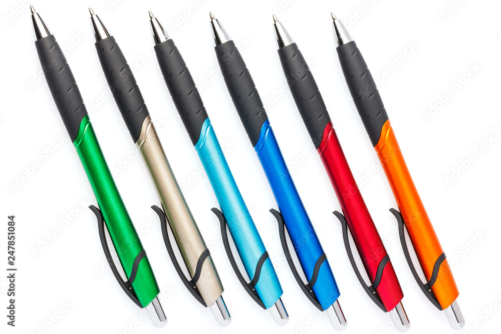 Set of bright pens. Objects on a white background. Set of bright pens. Objects on a white background.