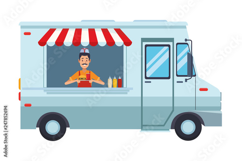 fast food truck cartoon