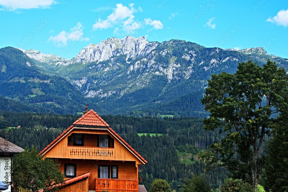 Austrian Alps-outlook of the Alps from Haus im Ennstal Austrian Alps-outlook of the Alps from Haus im Ennstal