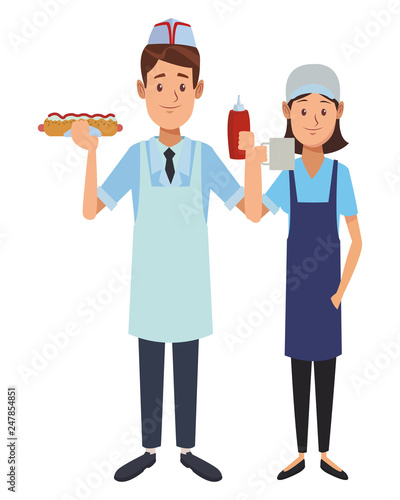 restaurant waiter cartoon