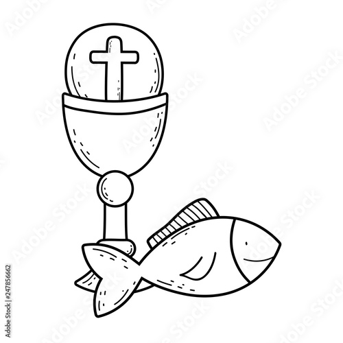 sacred chalice with first communion