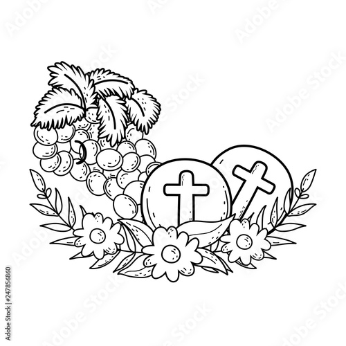 holy host communion with grapes