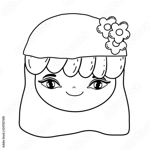 little girl in first communion celebration