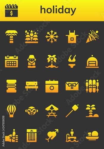 holiday icon set