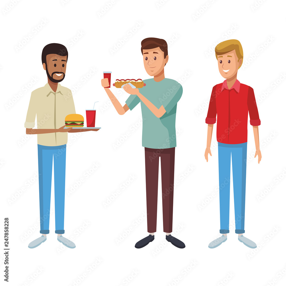 Obraz premium young men cartoon