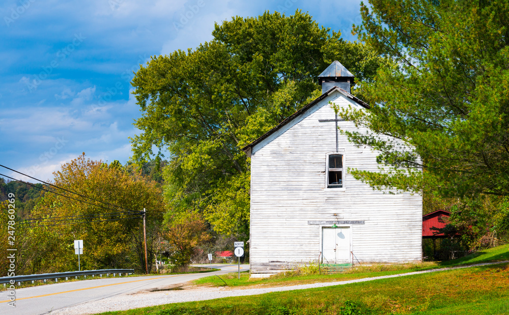 Fototapeta premium Old Church at Webbville, KY