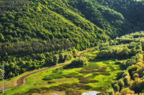 spring valley. canyon of the picturesque river