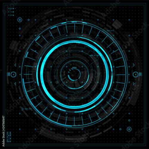 Futuristic graphic user interface.