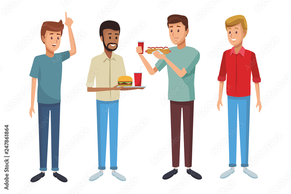 young men cartoon young men cartoon