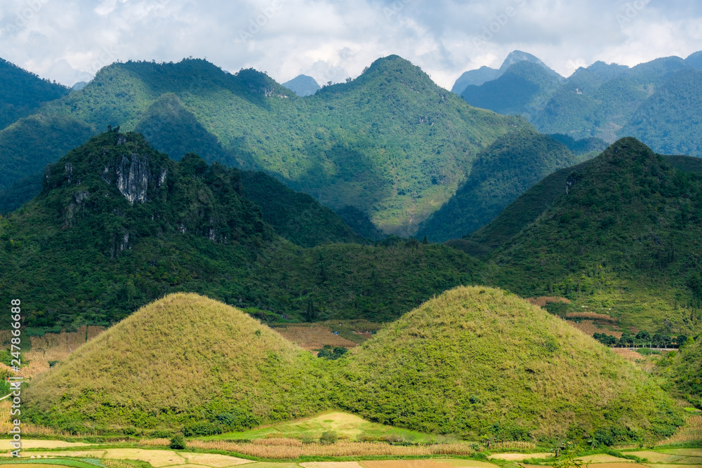  Montagnes jumelles, province de Ha giang, Vietnam. 