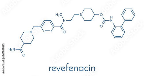 Revefenacin COPD drug molecule. Skeletal formula.