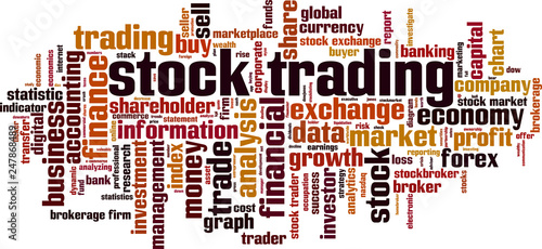 Stock trading word cloud