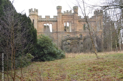 The striking ruins of Crawford Priory, Springfield, Cupar, Fife, extended in early 19th century Fototapeta