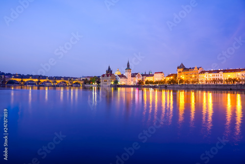 night view of Prague