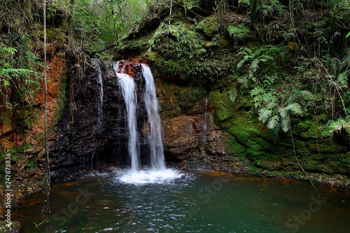 Waterfall Salto Kanymby, Organic Reserve Tati Yupi, Hernandarias, Alto Parana, Paraguay, South America photo