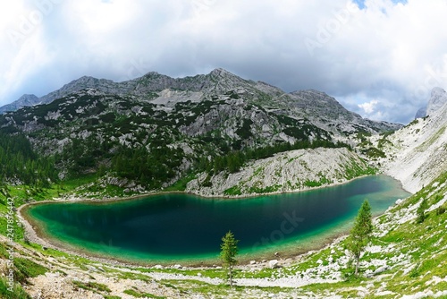 Mountain lake Veliko Jezero, Seven Lakes Valley, Triglav National Park, Julian Alps, Slovenia, Europe photo