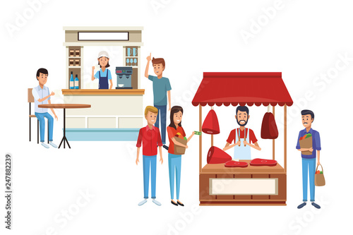 meat butcher cartoon