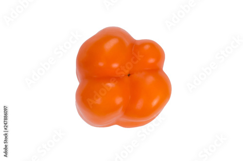 Sweet orange pepper isolated on a white background