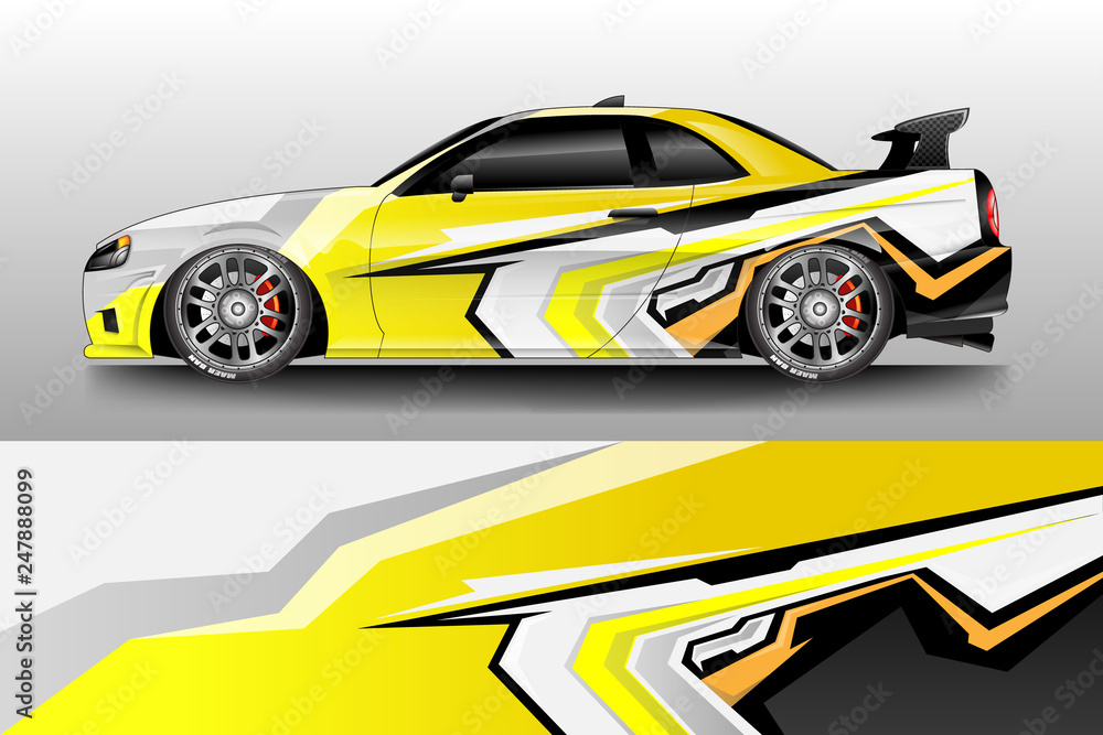 Car decal wrap company designs vector . Livery wrap company , van , cargo, truck .