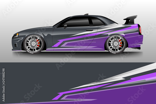 Car decal wrap company designs vector . Livery wrap company   van   cargo  truck .