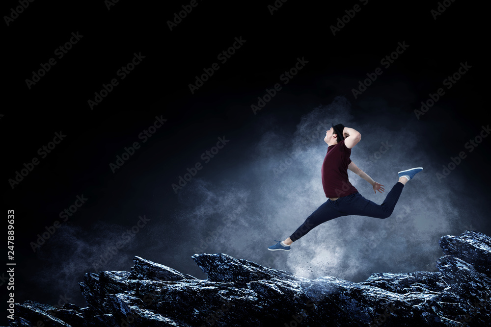 Fototapeta premium Dance is his world . Mixed media