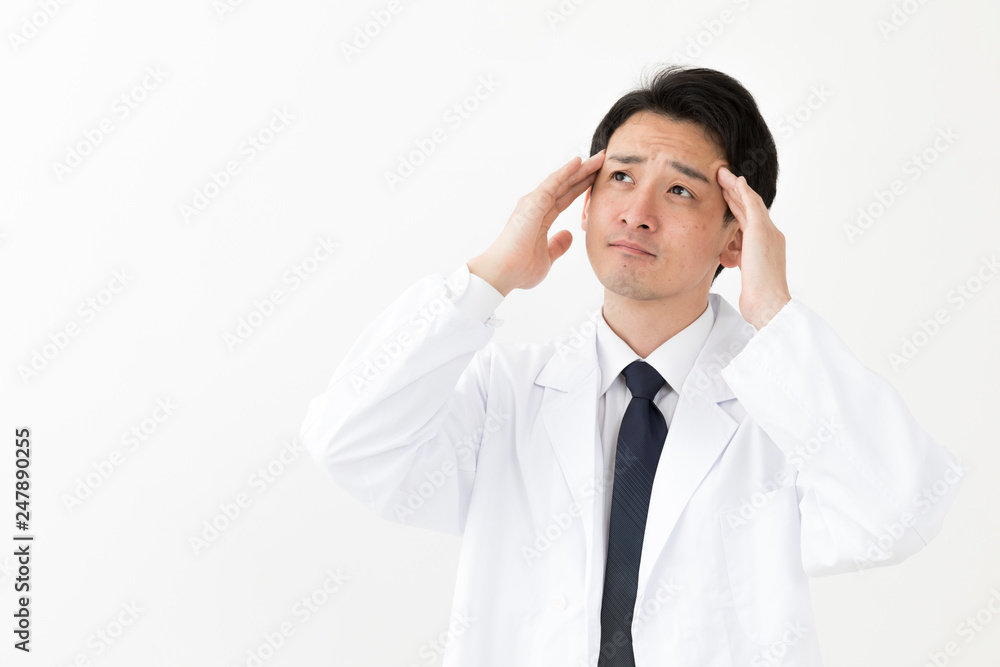 portrait of young asian doctor isolated on white background portrait of young asian doctor isolated on white background