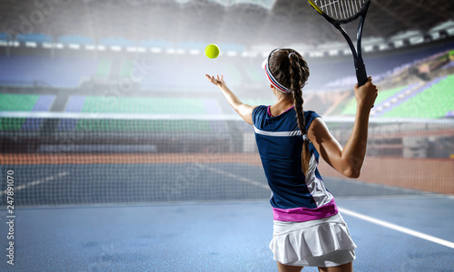 Big tennis player. Mixed media © Sergey Nivens