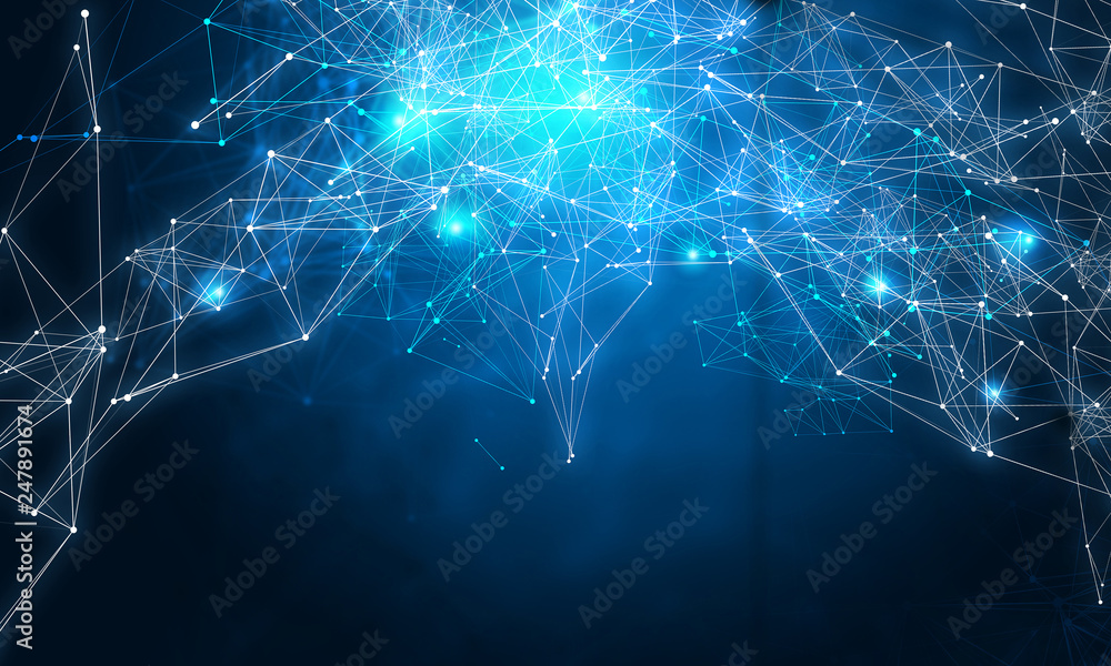 Computing connection structure. 3d rendering Computing connection structure. 3d rendering