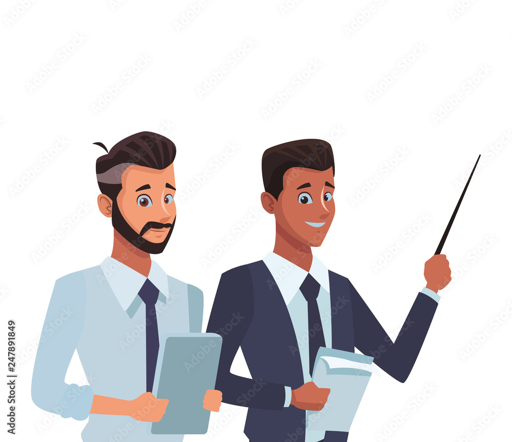 executive businessmen cartoon