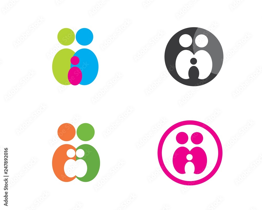Adoption and community care Logo template vector Adoption and community care Logo template vector