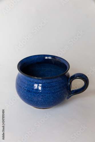 a cup with pattern on white background background