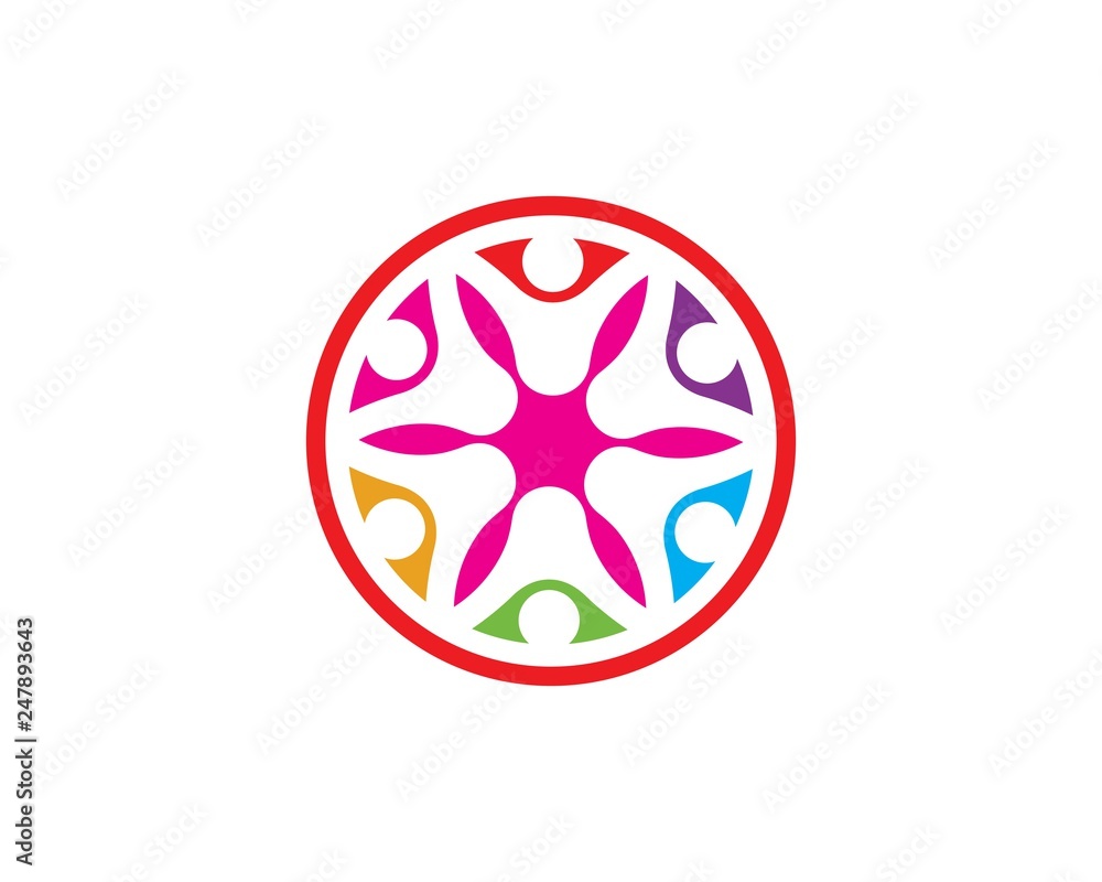 Adoption and community care Logo template vector Adoption and community care Logo template vector