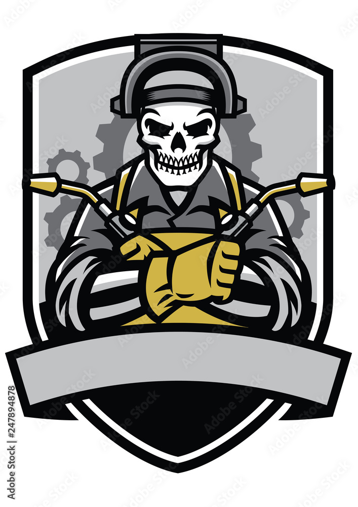 skull welder badge skull welder badge
