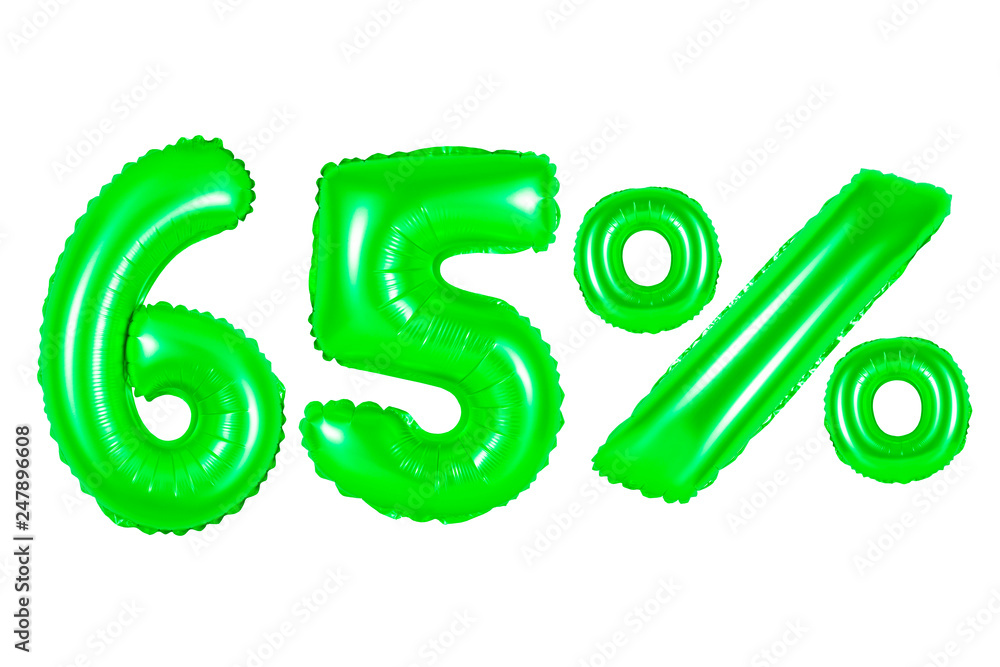 sixty five 65 percent from green balloons sixty five 65 percent from green balloons