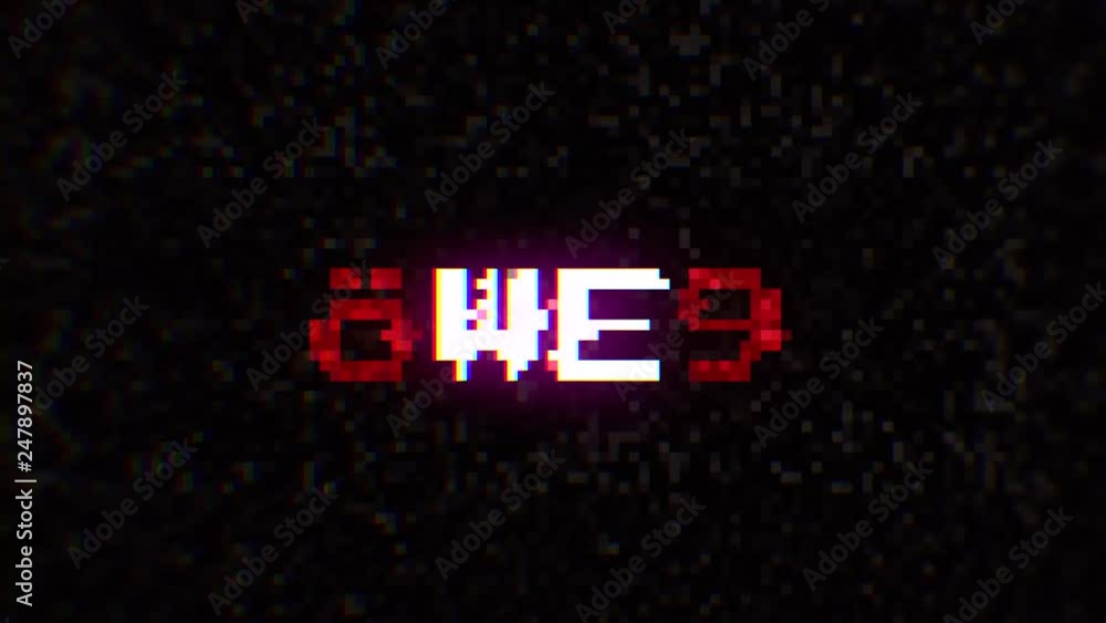 8 Bit Injection Intentional digital artifact injection fx animation, decoding a noisy ...