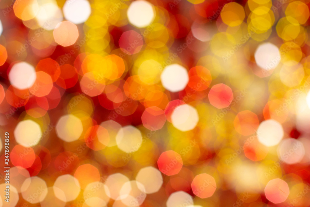 Blurred abstract circular bokeh background for Christmas and Happy new year.space for text