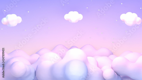 Soft pastel purple starry n...