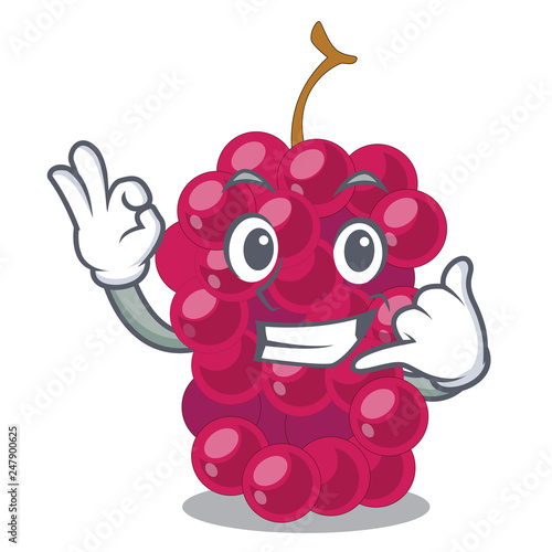 Call me mulbery fruit isolated with the cartoons