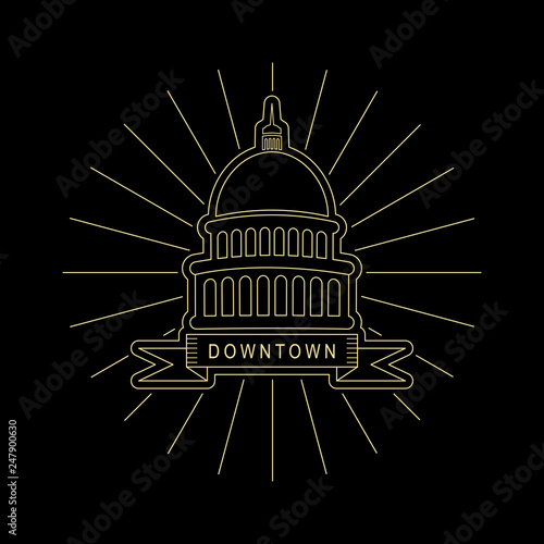 sacramento logo line art style design
