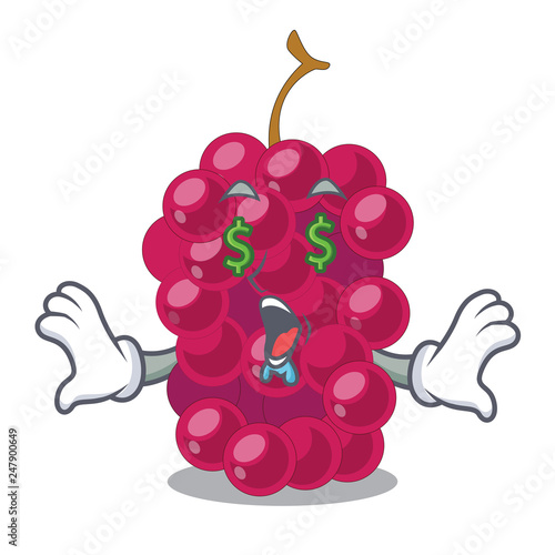Money eye mulbery fruit isolated with the cartoons