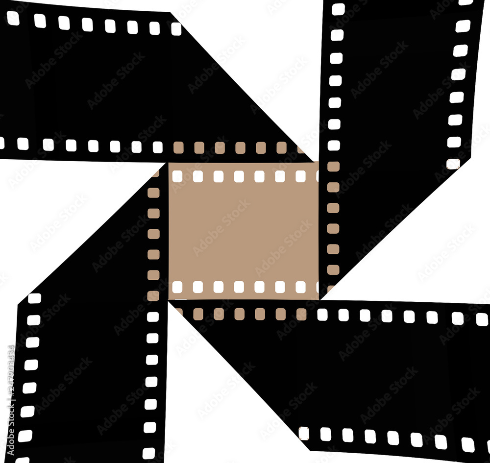 35mm Film Is Seen In An Interesting Shape To Be Used To Illustrate The
