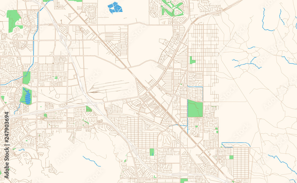 Henderson Nevada printable map excerpt