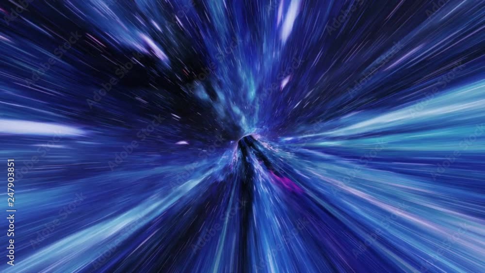 Loop Time vortex tunnel background.Wormhole though time and space.Seamless loop wormhole straight through time and space, warp straight ahead through this science fiction.