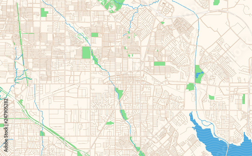 Garland Texas printable map excerpt