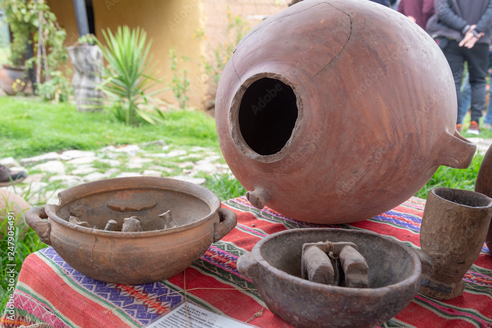 Traditional ceramic pot, Peru and latin america handcraft Traditional ceramic pot, Peru and latin america handcraft