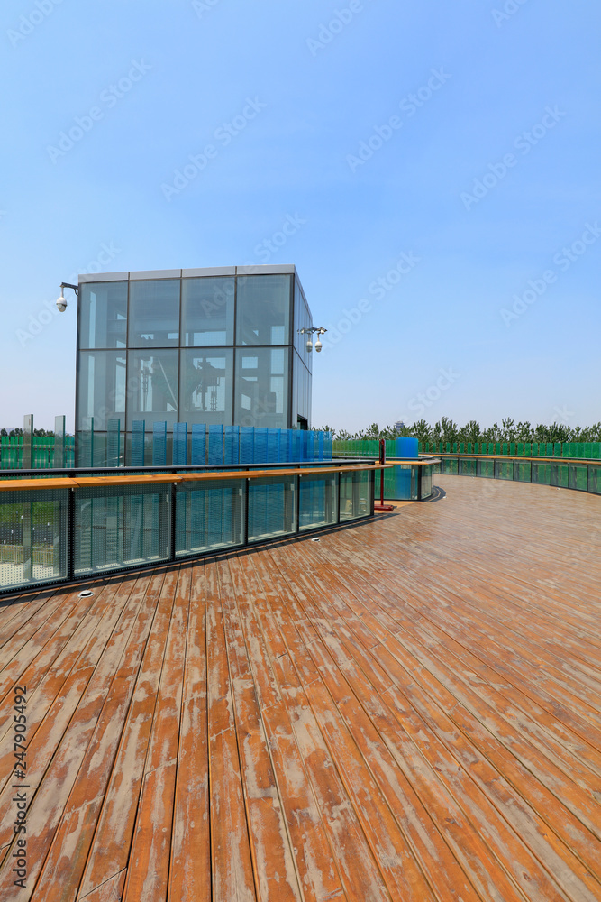Fototapeta premium Architecture and wooden flooring