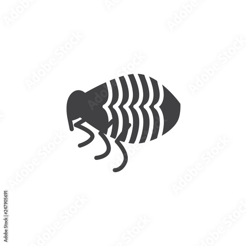 Flea pests vector icon. filled flat sign for mobile concept and web design. Flea insects simple solid icon. Symbol, logo illustration. Pixel perfect vector graphics