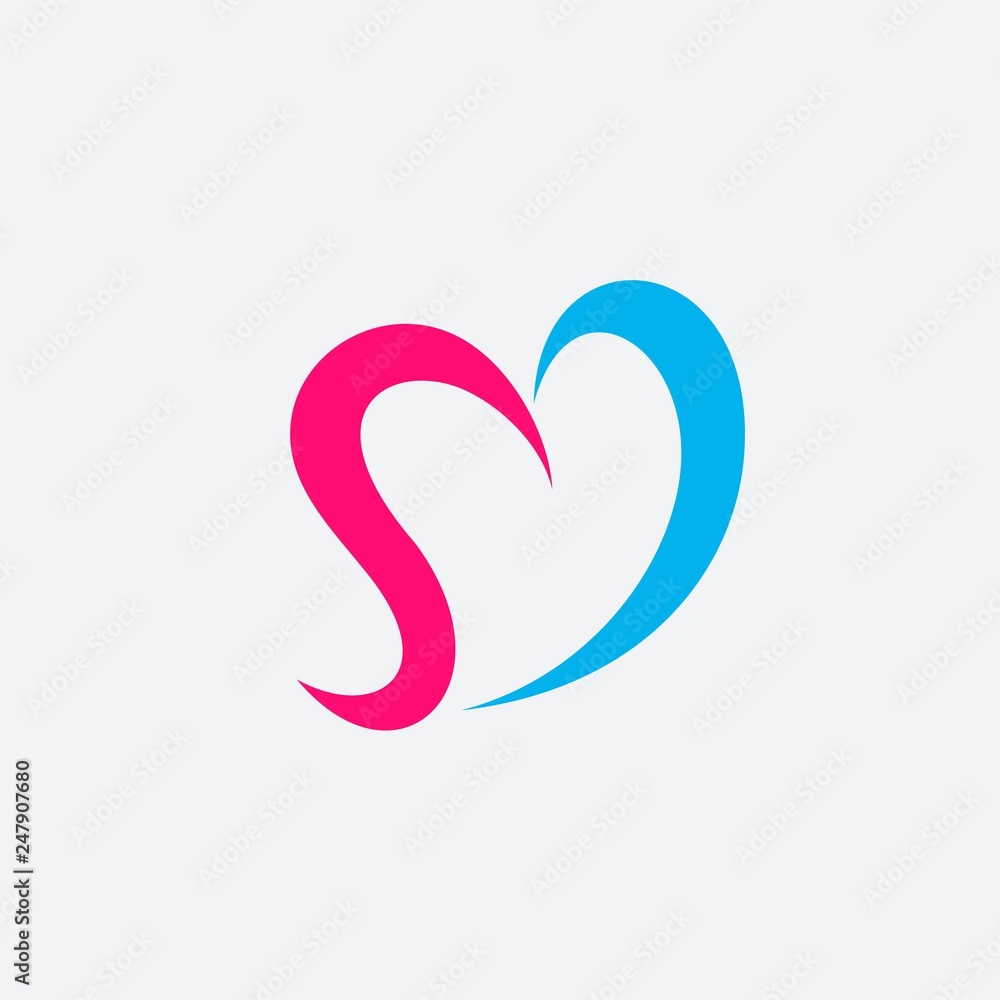 Modern love logo design Stock Vector | Adobe Stock