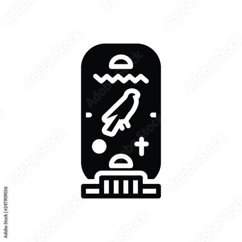 Black solid icon for cartouche 